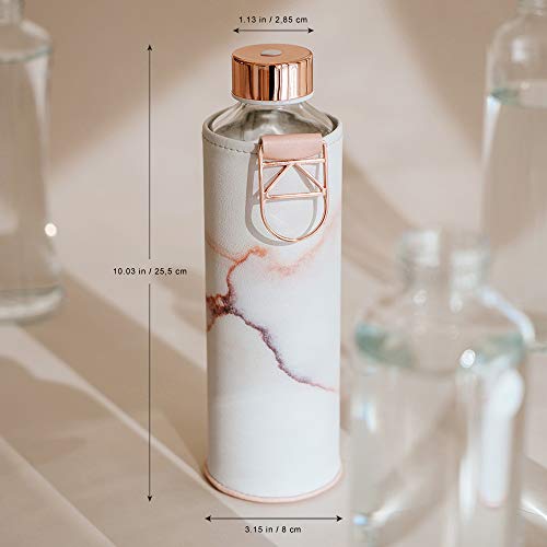 Equa Mismatch Faux LA bouteille verre 750 ml simili cuir