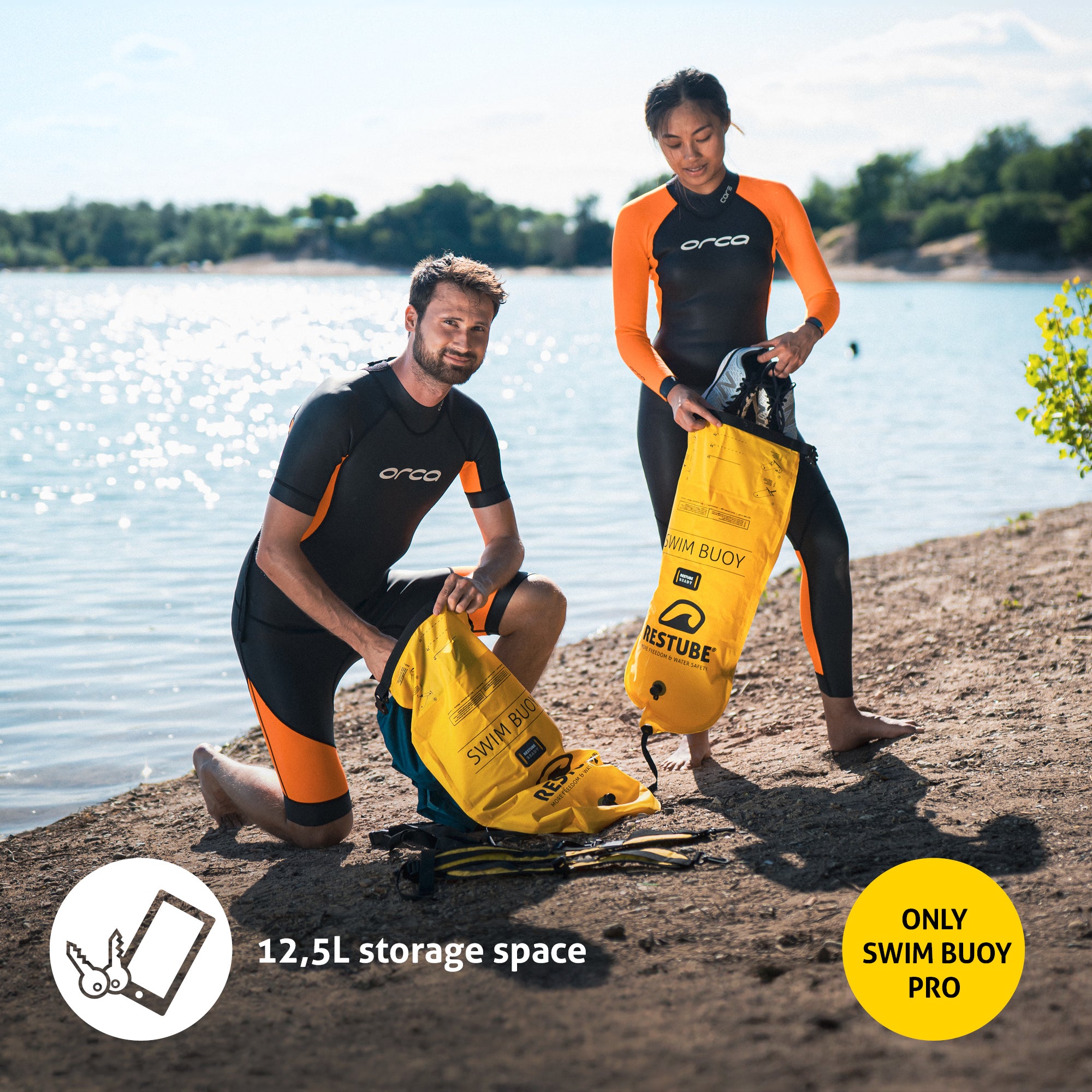 Restube Swim Buoy bouée nage eau libre Pro 12,5 L