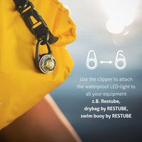 Restube lampe LED étanche sécurité bouée clip