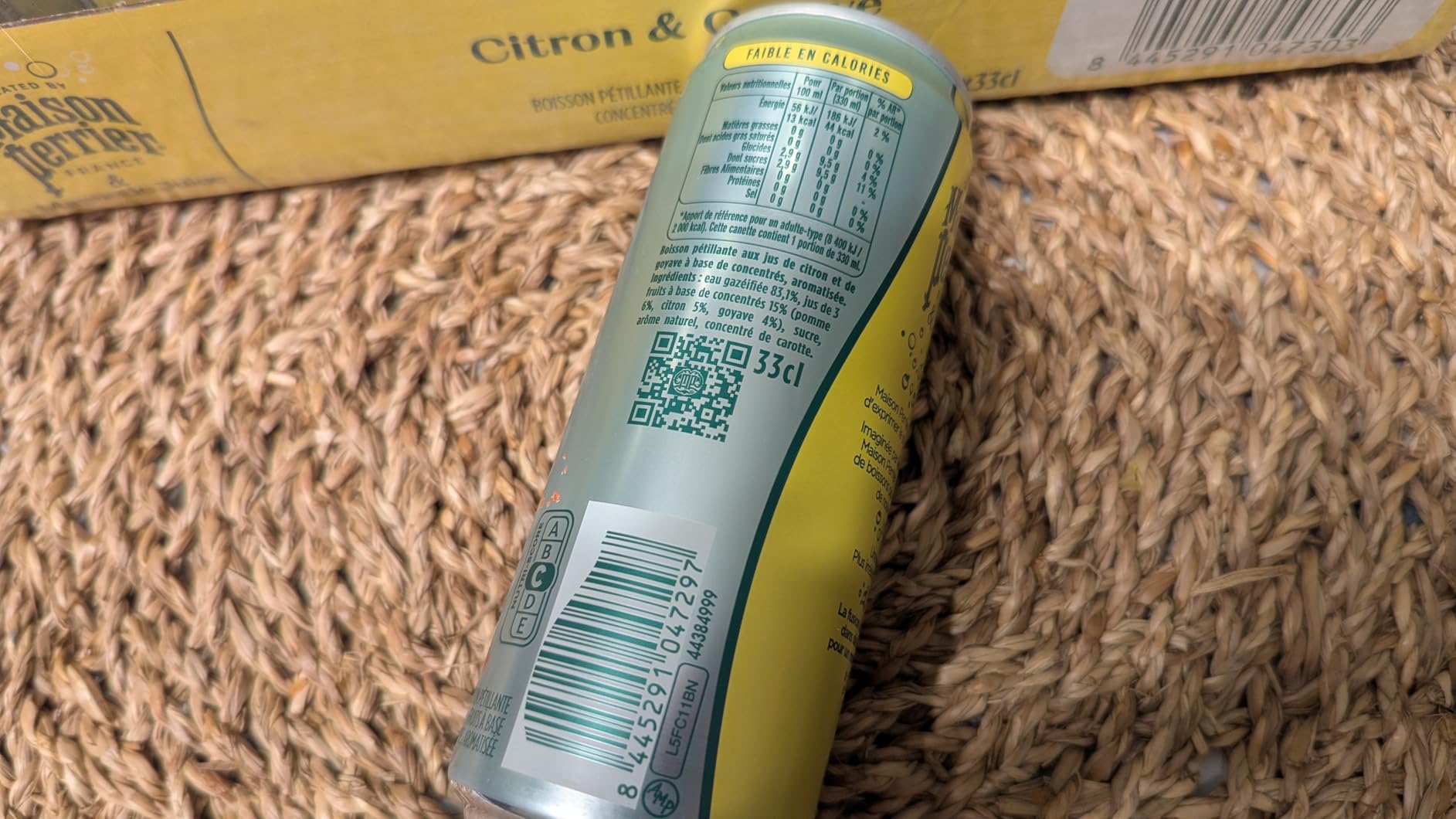 Maison Perrier Magnetic Juice boisson gazeuse citron goyave 24x33cl